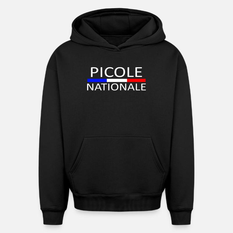 picole nationale - Sweat à capuche unisexe oversize épais SPREAD - noir