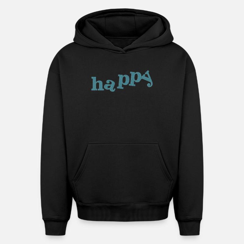 CONTENT - Sweat à capuche unisexe oversize épais SPREAD - noir