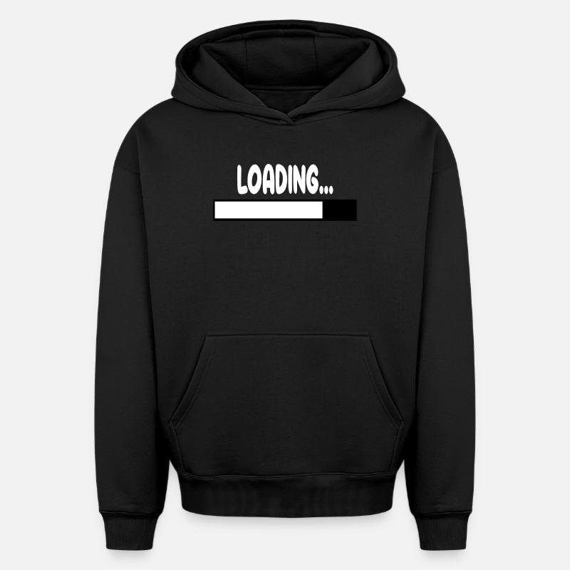 CHARGEMENT - Sweat à capuche unisexe oversize épais SPREAD - noir