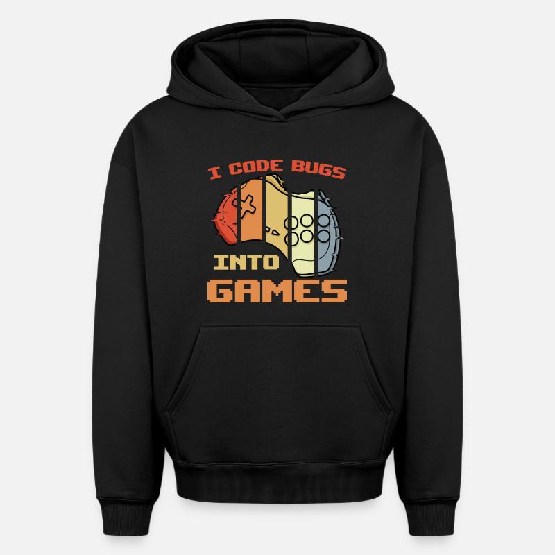 Game programmer joke - Oversized Heavyweight Unisex Hoodie - black