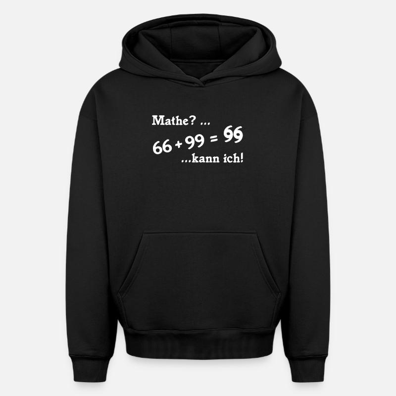 66plus99 v2 blanc - Sweat à capuche unisexe oversize épais SPREAD - noir