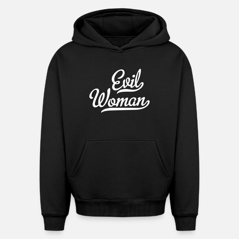 Femme maléfique - Sweat à capuche unisexe oversize épais SPREAD - noir