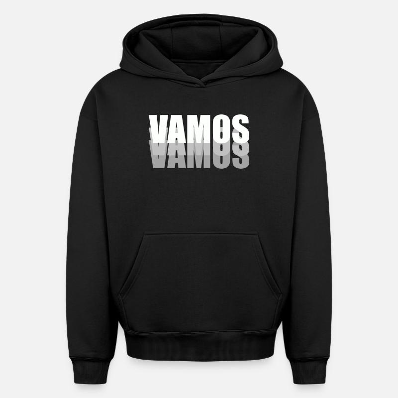 Vamos - Sweat à capuche unisexe oversize épais SPREAD - noir