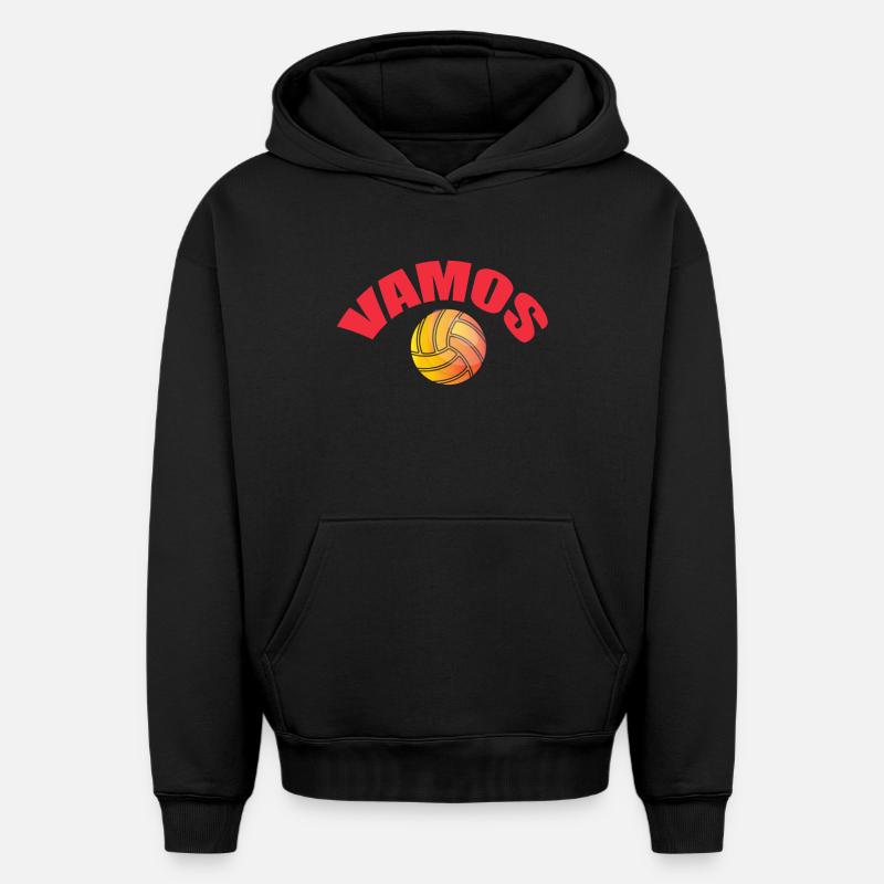 Vamos - Sweat à capuche unisexe oversize épais SPREAD - noir