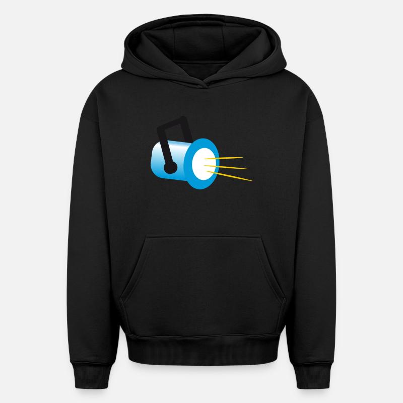 Scheinwerfer | Headlight - Oversized Heavyweight Unisex Hoodie - Schwarz