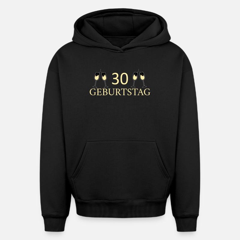 30e anniversaire 30 ans - Sweat à capuche unisexe oversize épais SPREAD - noir