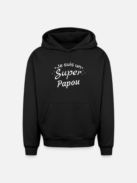 I'm a Super Papuan - Oversized Heavyweight Unisex Hoodie - black