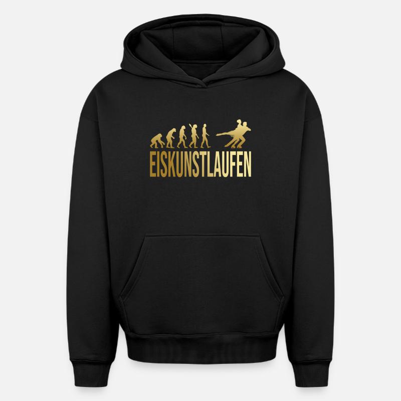 Evolution Eiskunstlaufen - Oversized Heavyweight Unisex Hoodie - Schwarz