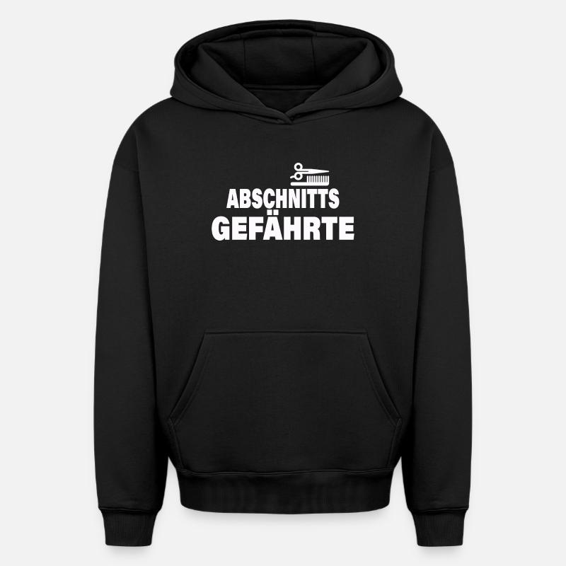 SECTION COMPAGNON - Sweat à capuche unisexe oversize épais SPREAD - noir