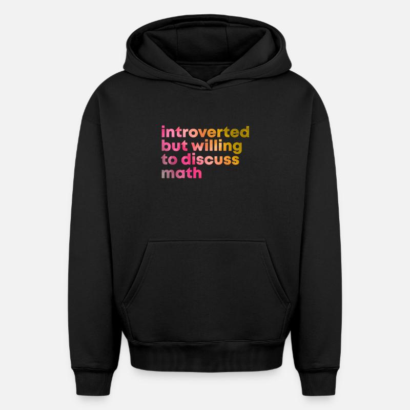 mathématique - Sweat à capuche unisexe oversize épais SPREAD - noir