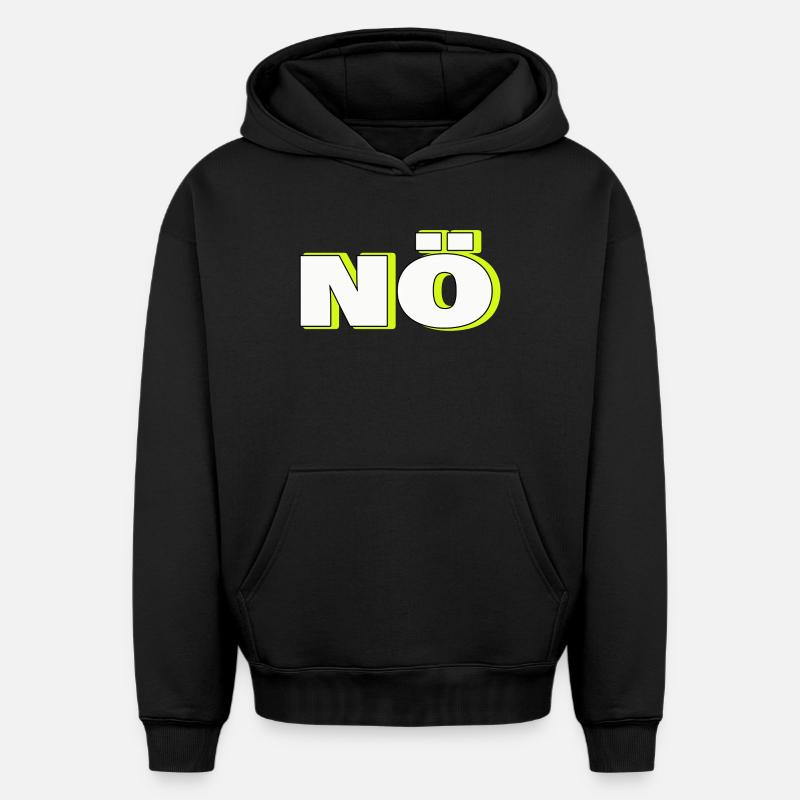 NON - Sweat à capuche unisexe oversize épais SPREAD - noir