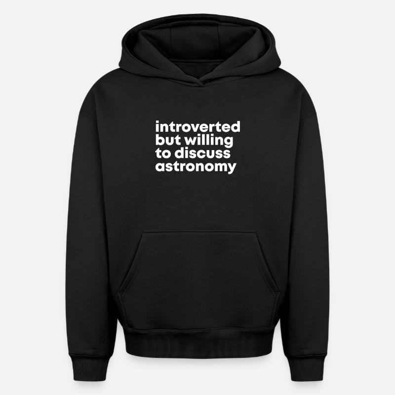 astronomie - Sweat à capuche unisexe oversize épais SPREAD - noir