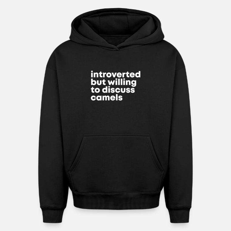 Kamel - Oversized Heavyweight Unisex Hoodie - Schwarz