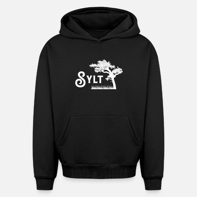 Sylt - Sweat à capuche unisexe oversize épais SPREAD - noir
