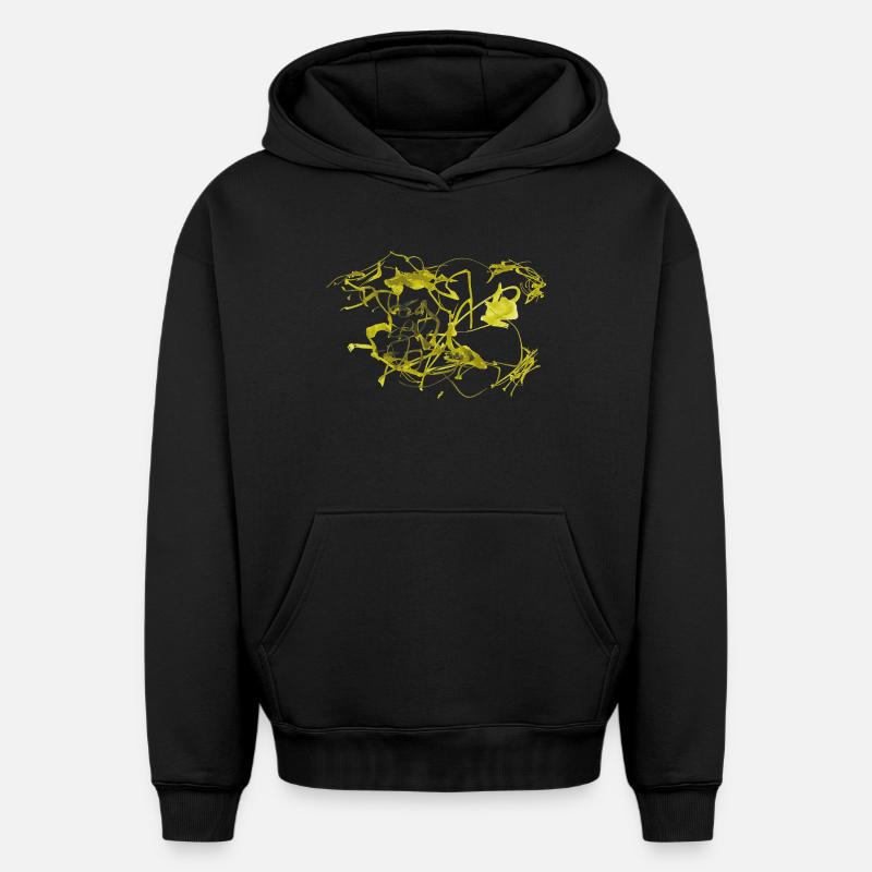 Abstrait - Sweat à capuche unisexe oversize épais SPREAD - noir