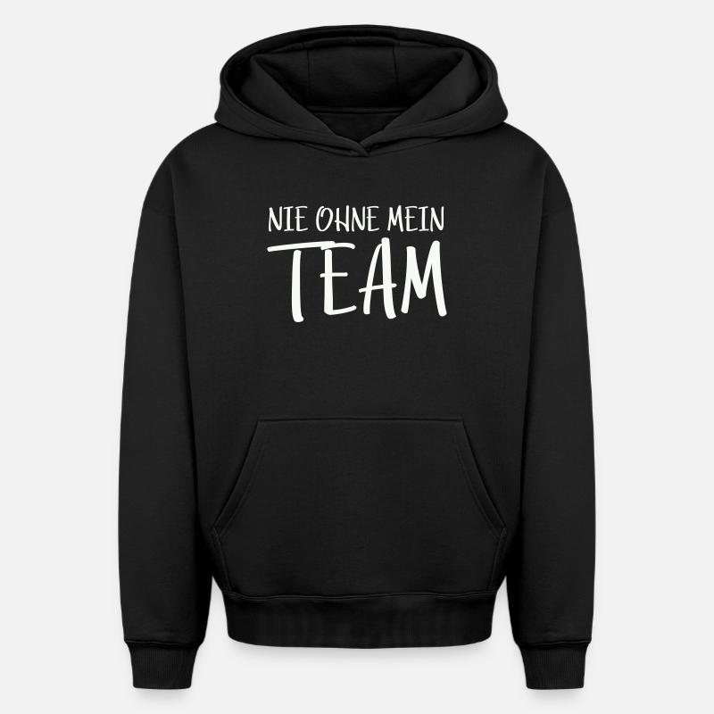 Mon équipe - Sweat à capuche unisexe oversize épais SPREAD - noir