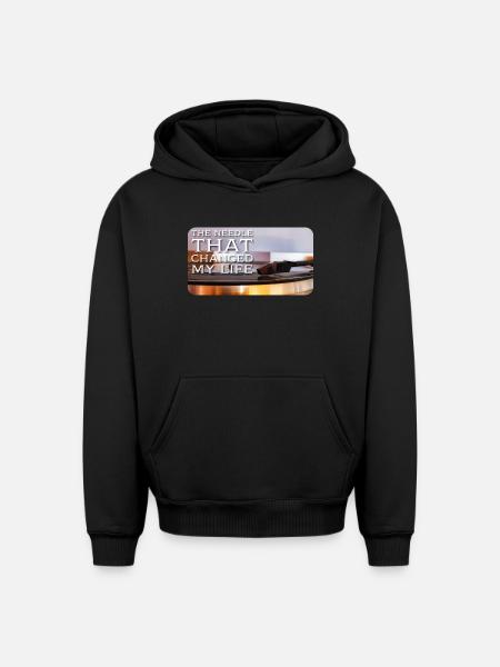 The needle that changed my life - Oversized Heavyweight Unisex Hoodie - black