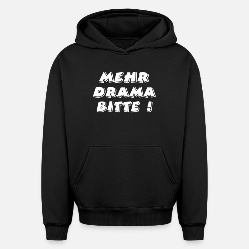 Drame - Sweat à capuche unisexe oversize épais SPREAD - noir