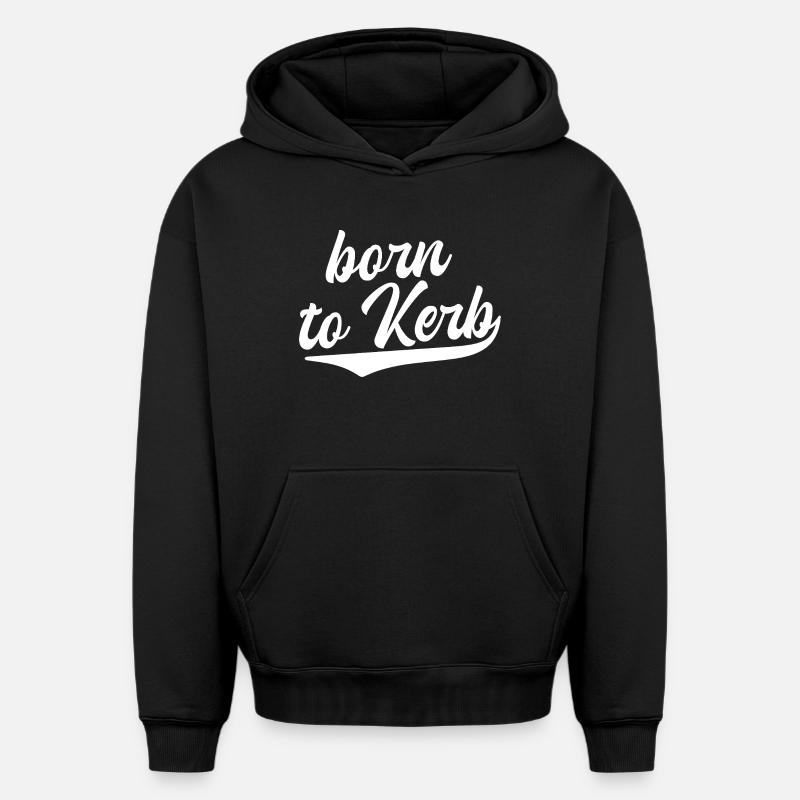 Né à Kerb / Kirchweih - Sweat à capuche unisexe oversize épais SPREAD - noir