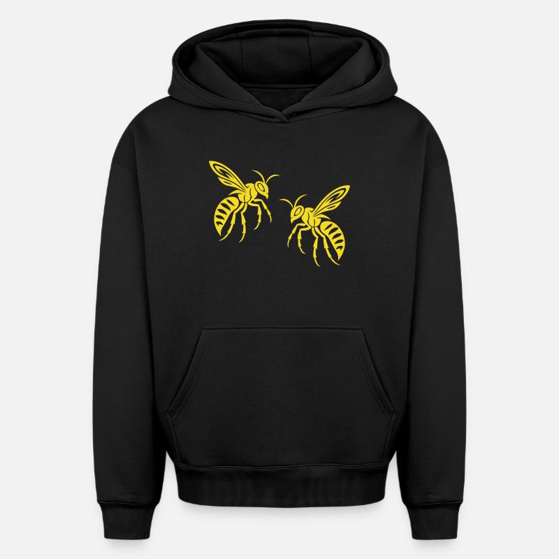 Guêpe abeille - Sweat à capuche unisexe oversize épais SPREAD - noir
