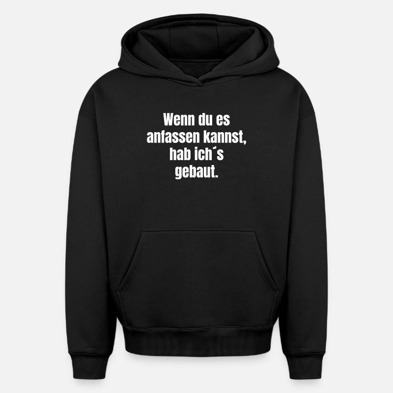 Chemise Touchable Structure - Sweat à capuche unisexe oversize épais SPREAD - noir