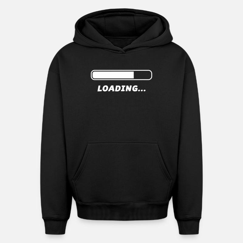 Loading - Oversized Heavyweight Unisex Hoodie - Schwarz