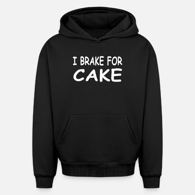 Gâteau - Sweat à capuche unisexe oversize épais SPREAD - noir