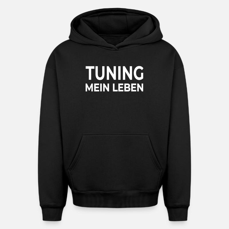 réglage - Sweat à capuche unisexe oversize épais SPREAD - noir