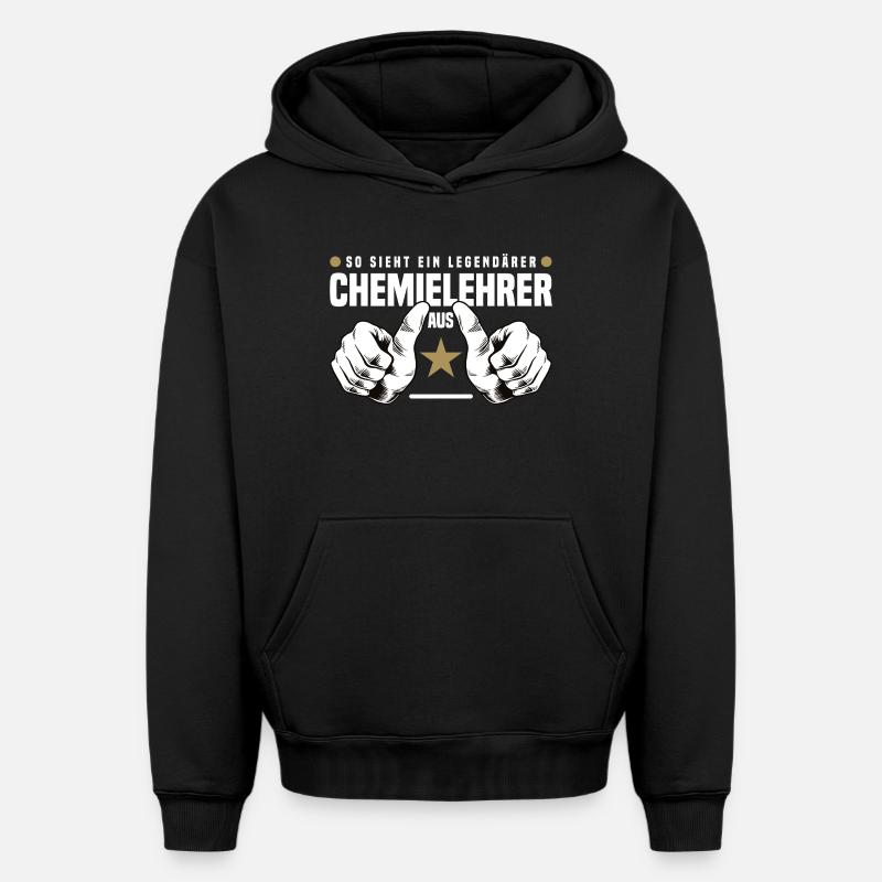 Professeur de chimie - Sweat à capuche unisexe oversize épais SPREAD - noir