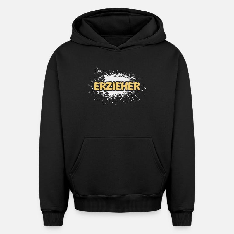 Formateur en emploi - Sweat à capuche unisexe oversize épais SPREAD - noir