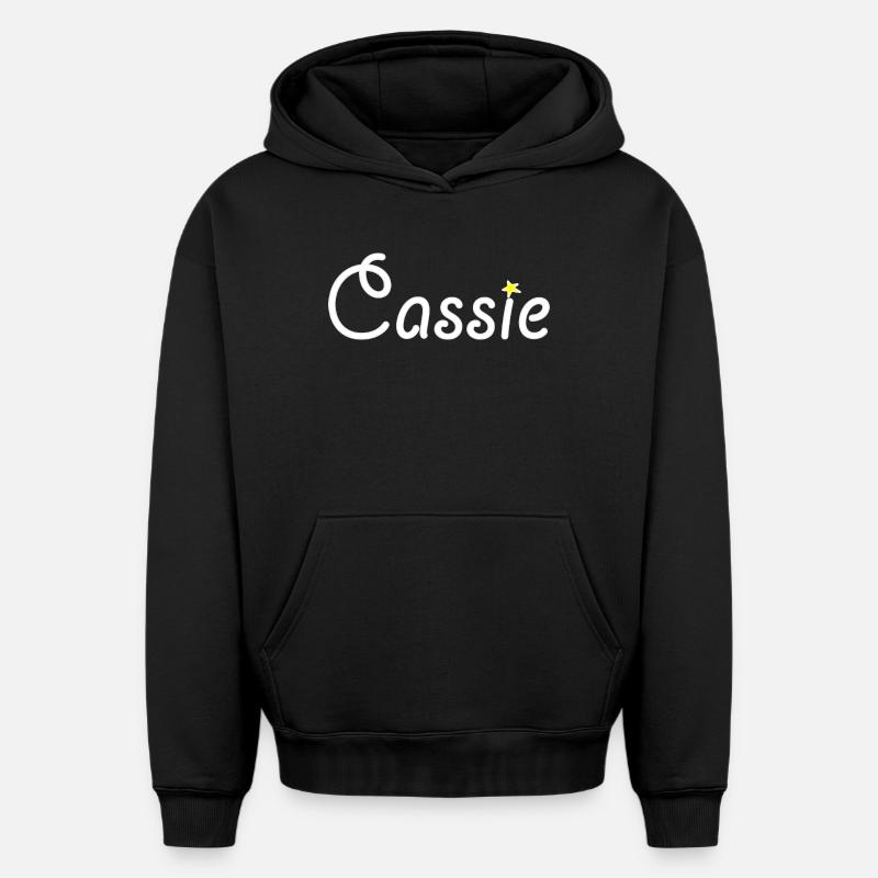 Cassie - Sweat à capuche unisexe oversize épais SPREAD - noir