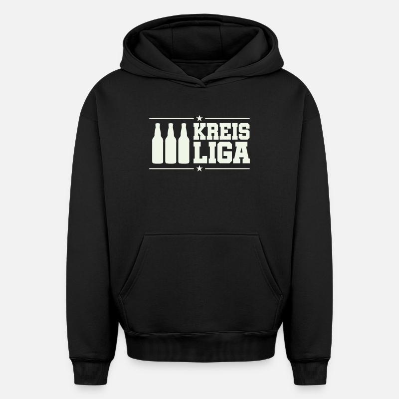 Ligue de district - Sweat à capuche unisexe oversize épais SPREAD - noir