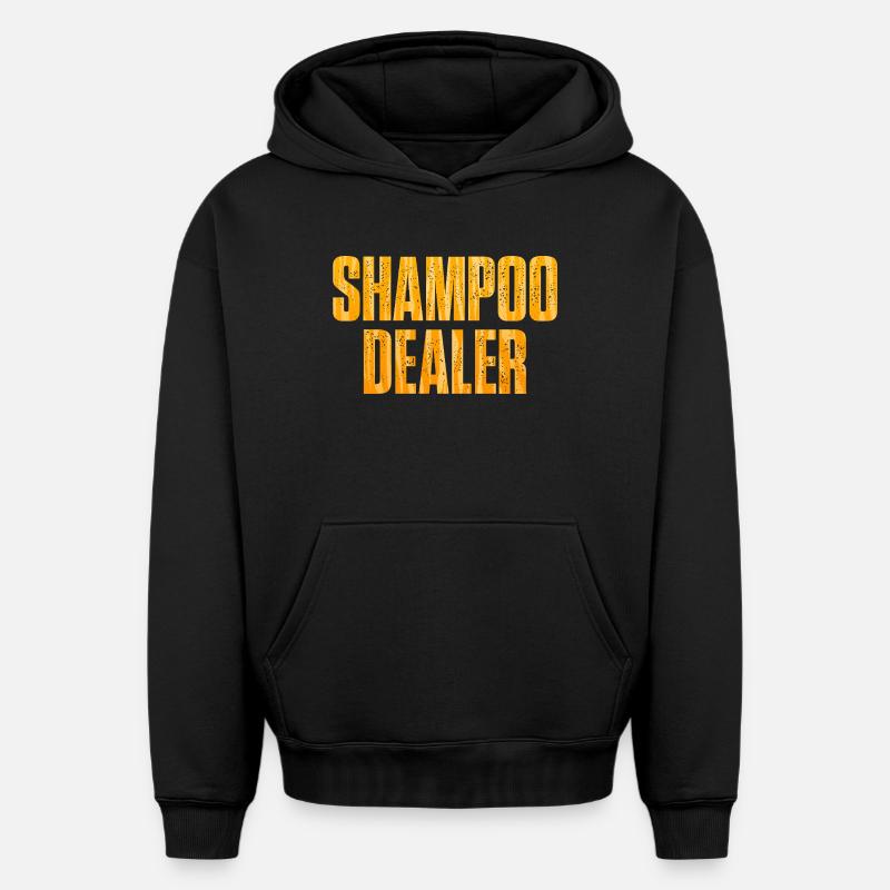 shampooing - Sweat à capuche unisexe oversize épais SPREAD - noir