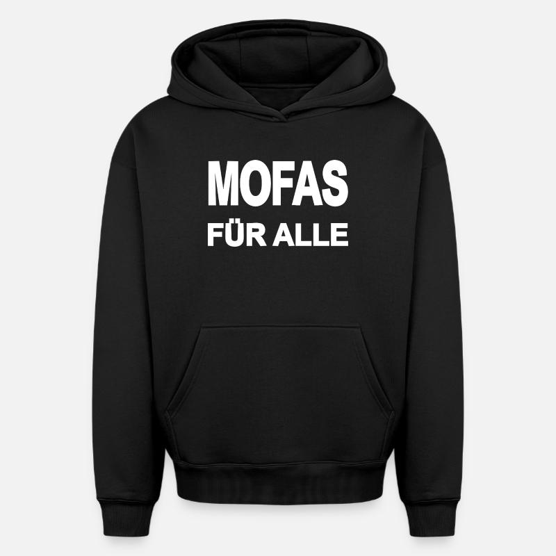 Mobylette - Sweat à capuche unisexe oversize épais SPREAD - noir