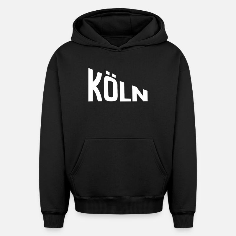 Cologne - Sweat à capuche unisexe oversize épais SPREAD - noir
