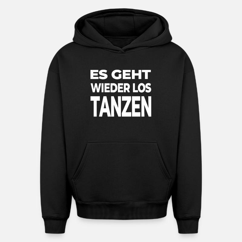 Danser - Sweat à capuche unisexe oversize épais SPREAD - noir