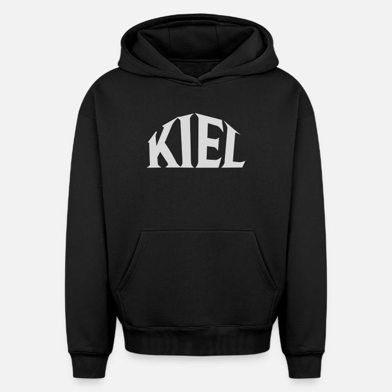 Quille - Sweat à capuche unisexe oversize épais SPREAD - noir