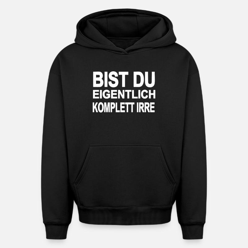 fou - Sweat à capuche unisexe oversize épais SPREAD - noir