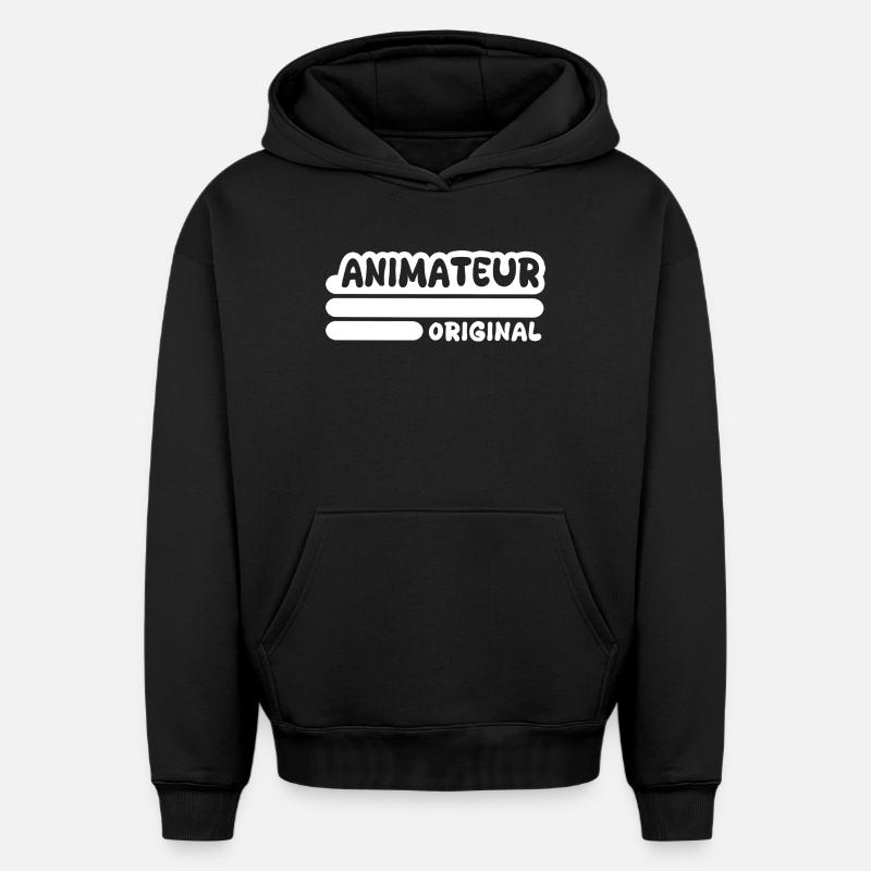 Beruf Animateur - Oversized Heavyweight Unisex Hoodie - Schwarz