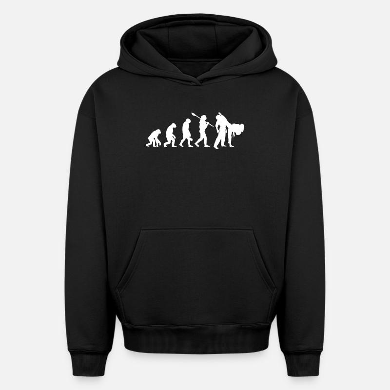 Judo Evolution Kampfkunst-Expertengeschenk - Oversized Heavyweight Unisex Hoodie - Schwarz