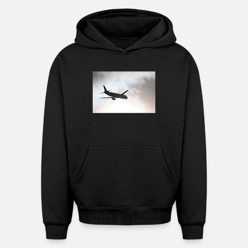 Le Fantôme dans le Ciel - Sweat à capuche unisexe oversize épais SPREAD - noir