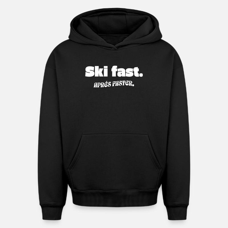 Ski - Après-Ski - Sweat à capuche unisexe oversize épais SPREAD - noir