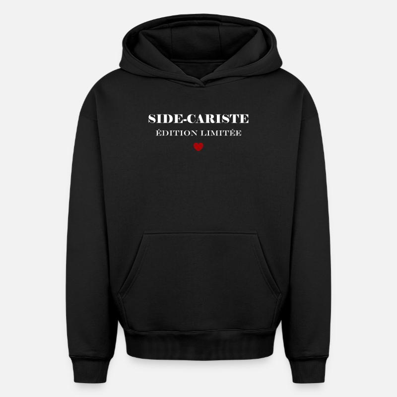 Sidecariste Édition Limitée - Sweat à capuche unisexe oversize épais SPREAD - noir