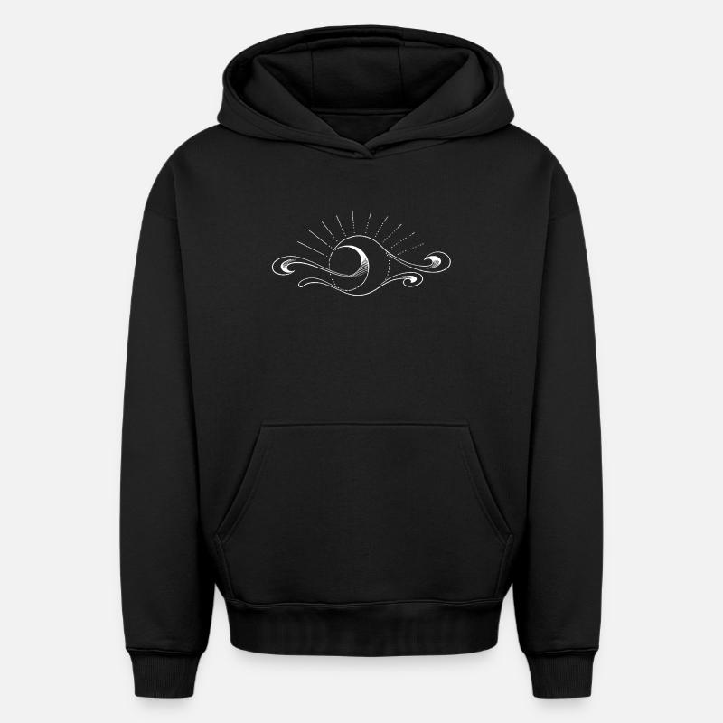 Supernova - Oversized Heavyweight Unisex Hoodie - Schwarz