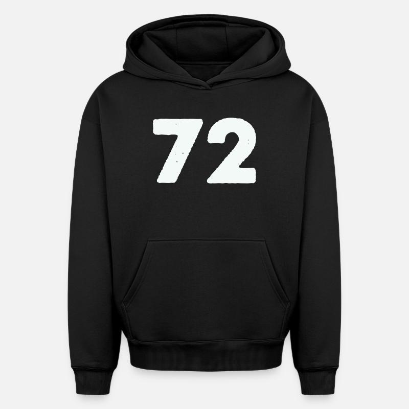 72 - Sweat à capuche unisexe oversize épais SPREAD - noir