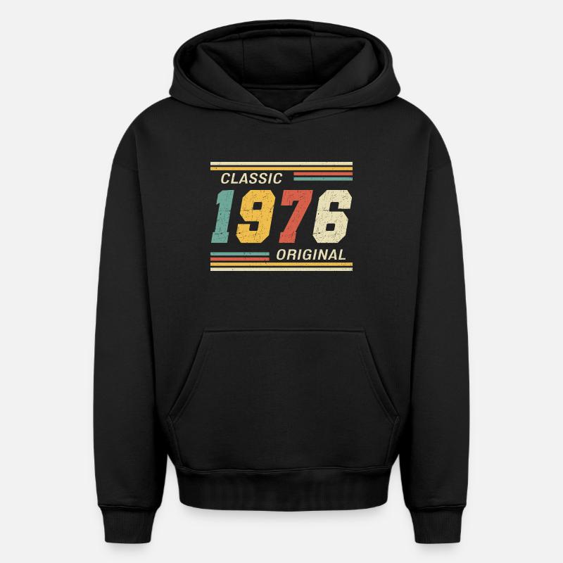 1976 - Original classique - Sweat à capuche unisexe oversize épais SPREAD - noir