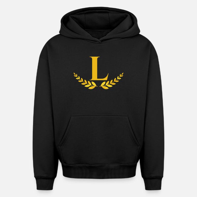 L - Sweat à capuche unisexe oversize épais SPREAD - noir