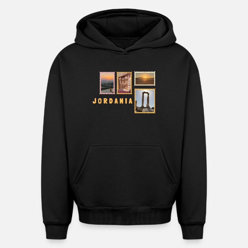 Jordan Collage - Sweat à capuche unisexe oversize épais SPREAD - noir