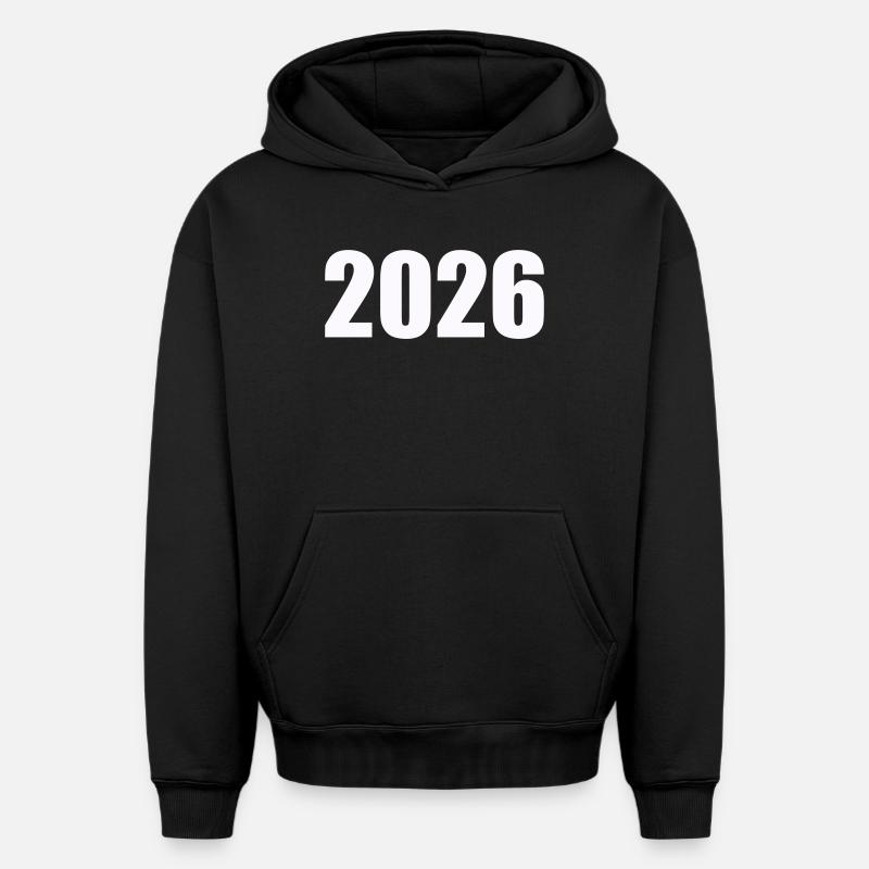 2026 - Sweat à capuche unisexe oversize épais SPREAD - noir