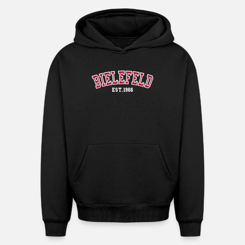 Bielefeld fondée en 1966 - Sweat à capuche unisexe oversize épais SPREAD - noir